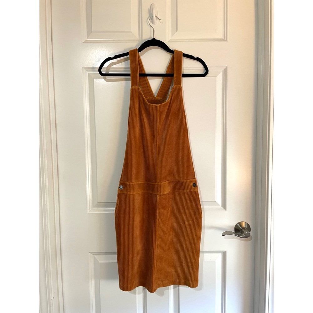 Wall Flower overall dress corduroy orange fall jumpsuit